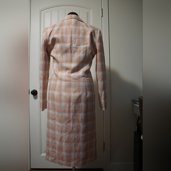 Pink plaid handmade coat - Picture 2 of 4